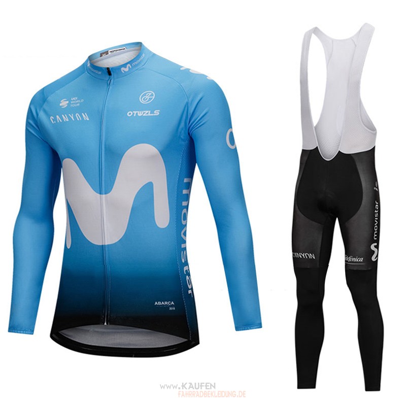 Movistar Langarmtrikot 2018 Und Lange Tragerhose Blau